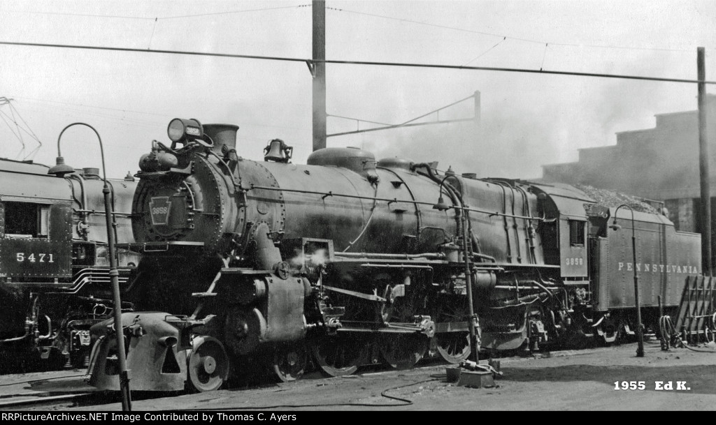 PRR 3858, K-4S, 1955